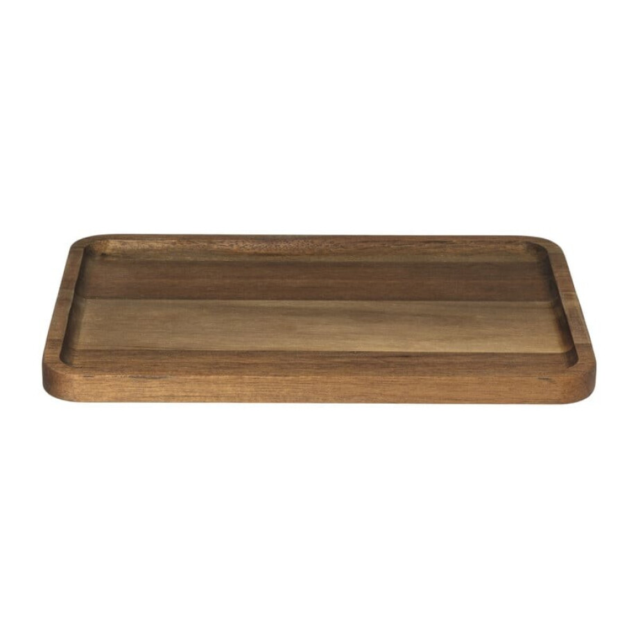 tray acacia middel - bruin - 18x28x1.5 cm tray acacia middel - bruin - 18x28x1.5 cm afbeelding