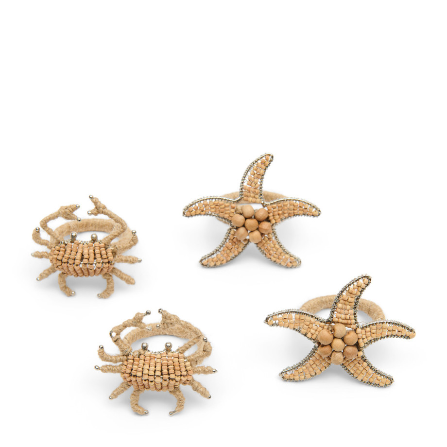 Servetringen Sealife, 4 stuks afbeelding 1