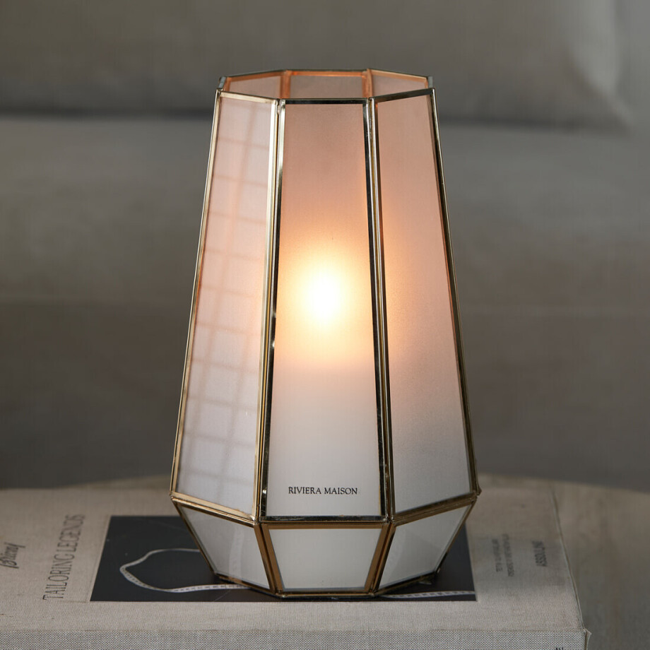 Rivièra Maison Windlicht 'Felina' Melkglas, 28cm afbeelding 1