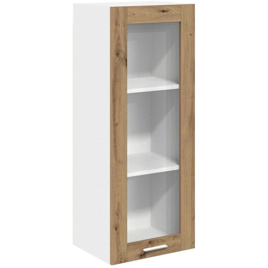 vidaXL - Hangkast - met - opslag - Artisan - Eiken - 40 - x - 31 - x - 100 - cm - Bewerkt - hout afbeelding 1