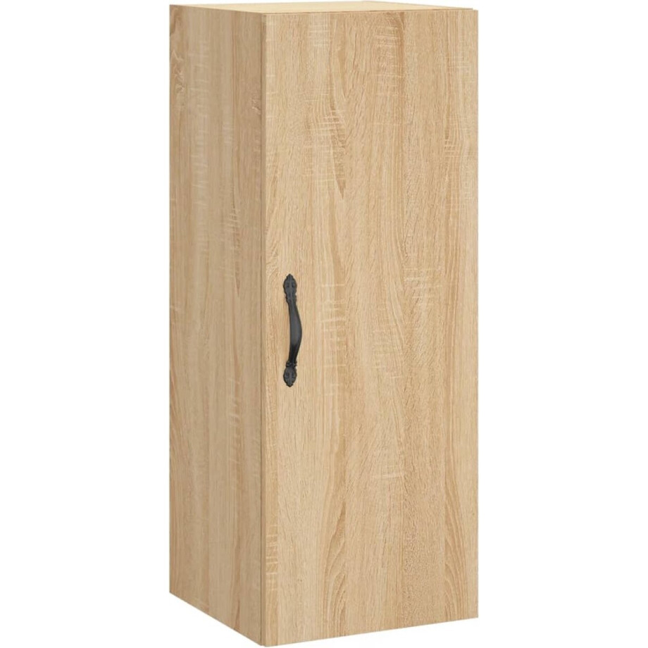 vidaXL - Wandkast - 34,5x34x90 - cm - bewerkt - hout - sonoma - eikenkleurig afbeelding 1