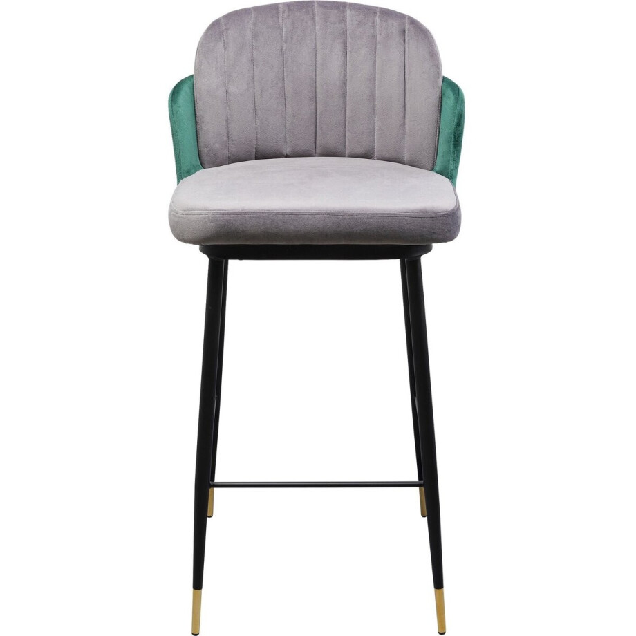 Barkruk Hojas grijs en groen Kare Design afbeelding 1