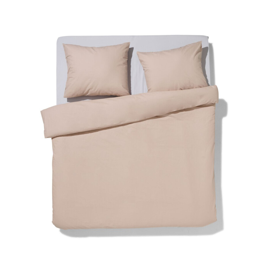 HEMA HEMA Dekbedovertrek 240x200/220cm Zacht Katoen Taupe (taupe) afbeelding 1