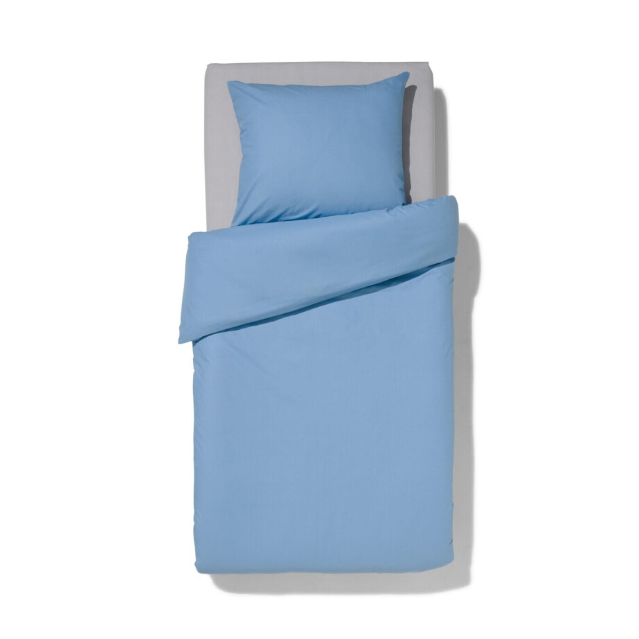 HEMA HEMA Dekbedovertrek 140x200/220cm Zacht Katoen Ijsblauw (lichtblauw) HEMA HEMA Dekbedovertrek 140x200/220cm Zacht Katoen Ijsblauw (lichtblauw) afbeelding 1