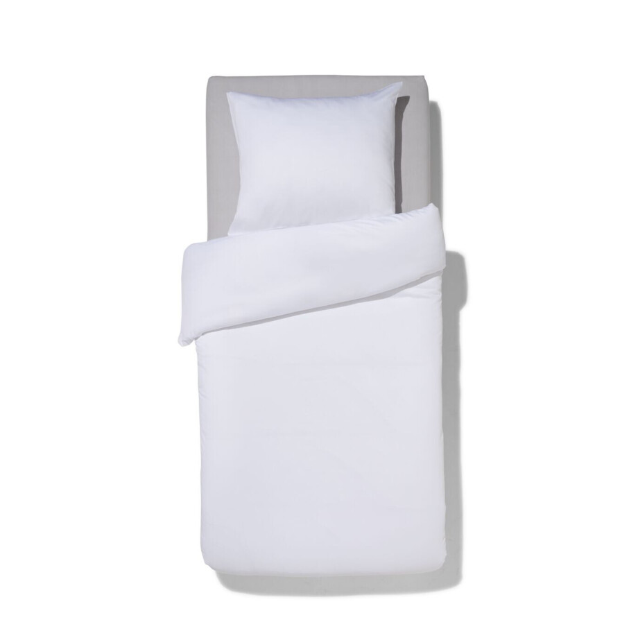 HEMA HEMA Dekbedovertrek 140x200/220cm Satijn Wit (wit) afbeelding 1