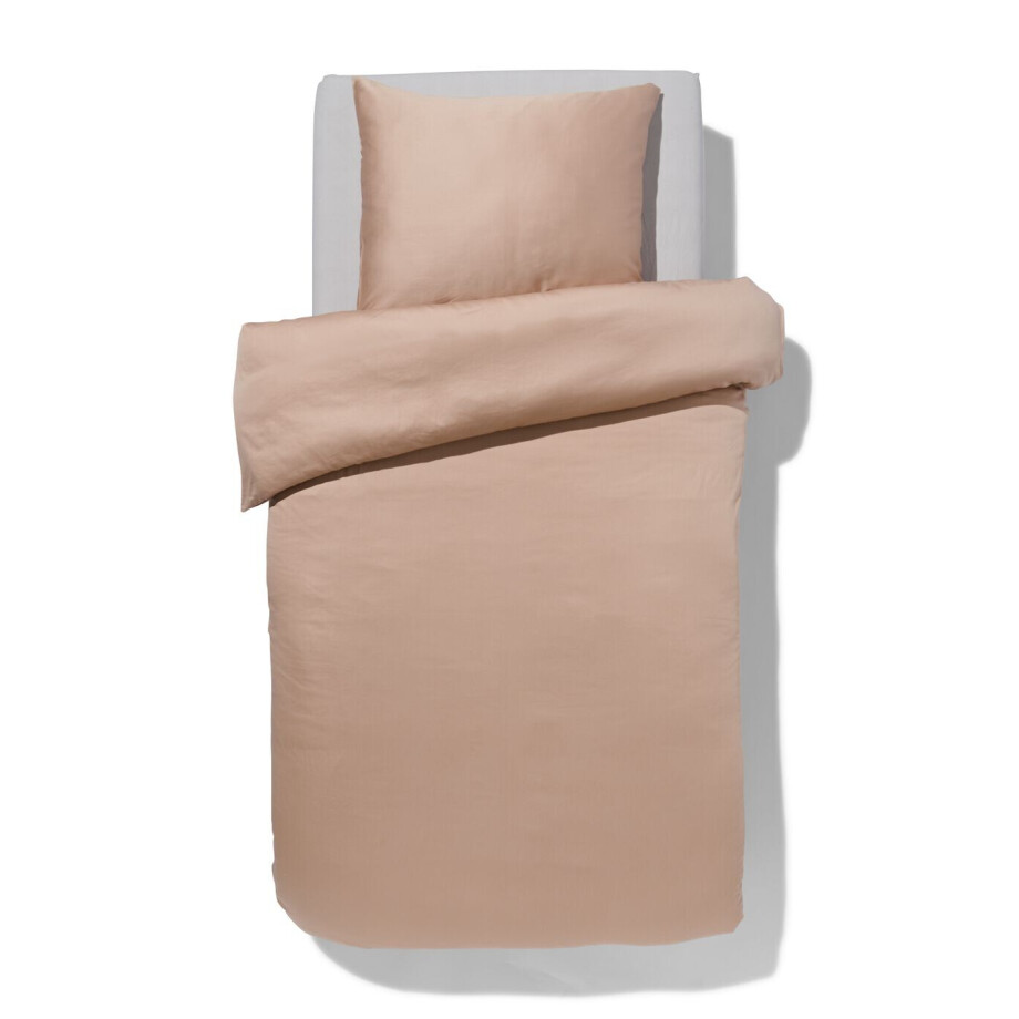 HEMA HEMA Dekbedovertrek 140x200/220cm Satijn Taupe (taupe) afbeelding 1