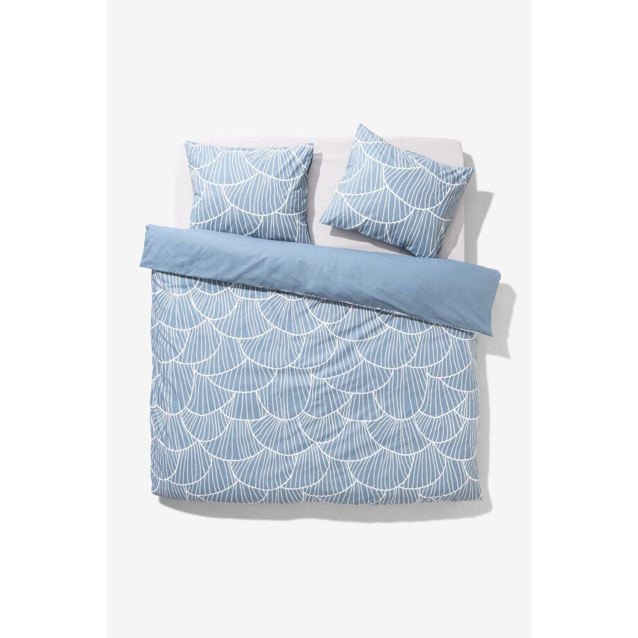 HEMA HEMA Dekbedovertrek 200x200/220cm Zacht Katoen Schelpen Blauw (blauw) HEMA HEMA Dekbedovertrek 200x200/220cm Zacht Katoen Schelpen Blauw (blauw) afbeelding 1