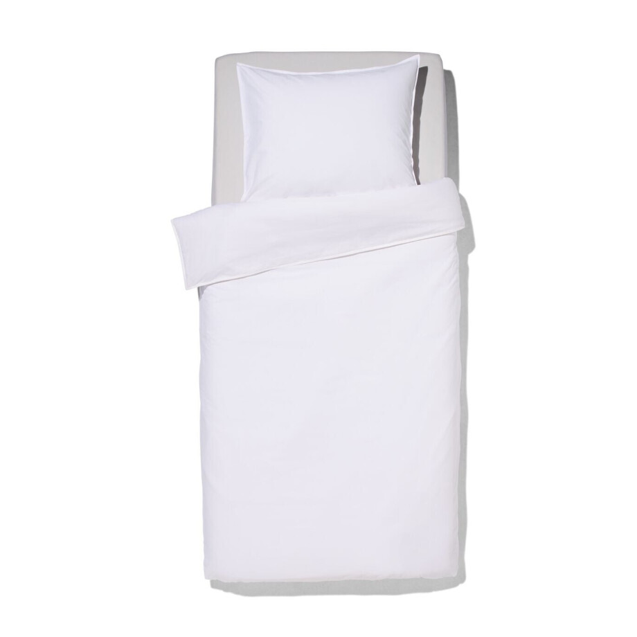 HEMA HEMA Dekbedovertrek 140x200/220cm Hotel Katoen Percal Wit (wit) afbeelding 1