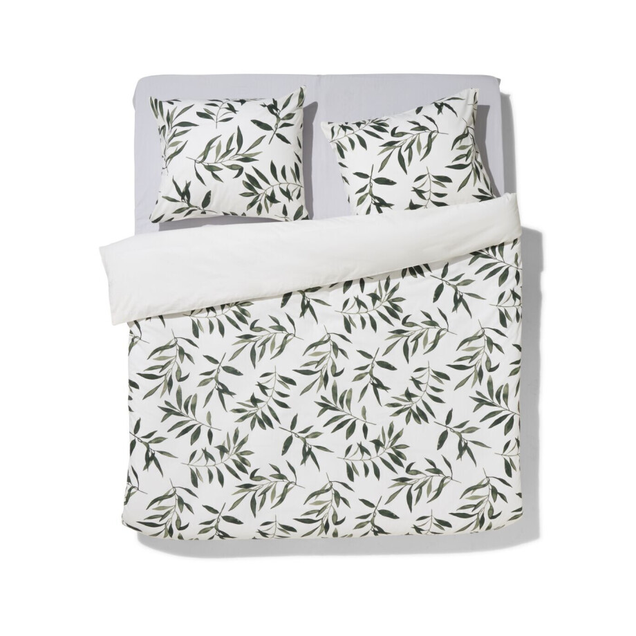 HEMA HEMA Dekbedovertrek 240x200/220cm Zacht Katoen Olijftakken Groen (groen) HEMA HEMA Dekbedovertrek 240x200/220cm Zacht Katoen Olijftakken Groen (groen) afbeelding 1