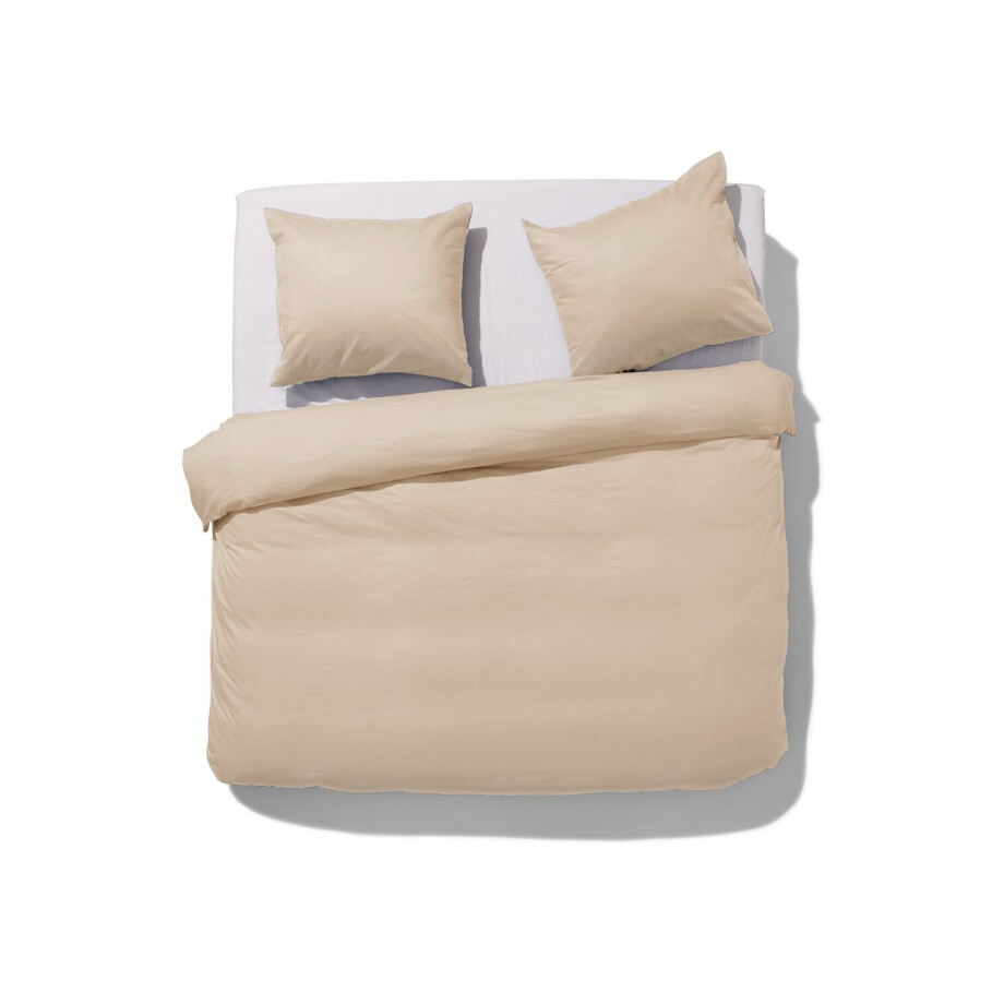 HEMA HEMA Dekbedovertrek 200x200/220cm Hotel Katoen Percal Zand (zand) afbeelding 1