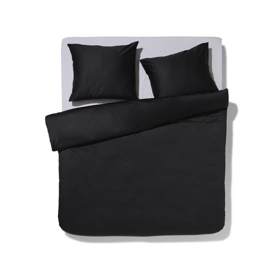 HEMA HEMA Dekbedovertrek 200x200/220cm Hotel Katoen Satijn Zwart (zwart) afbeelding 1
