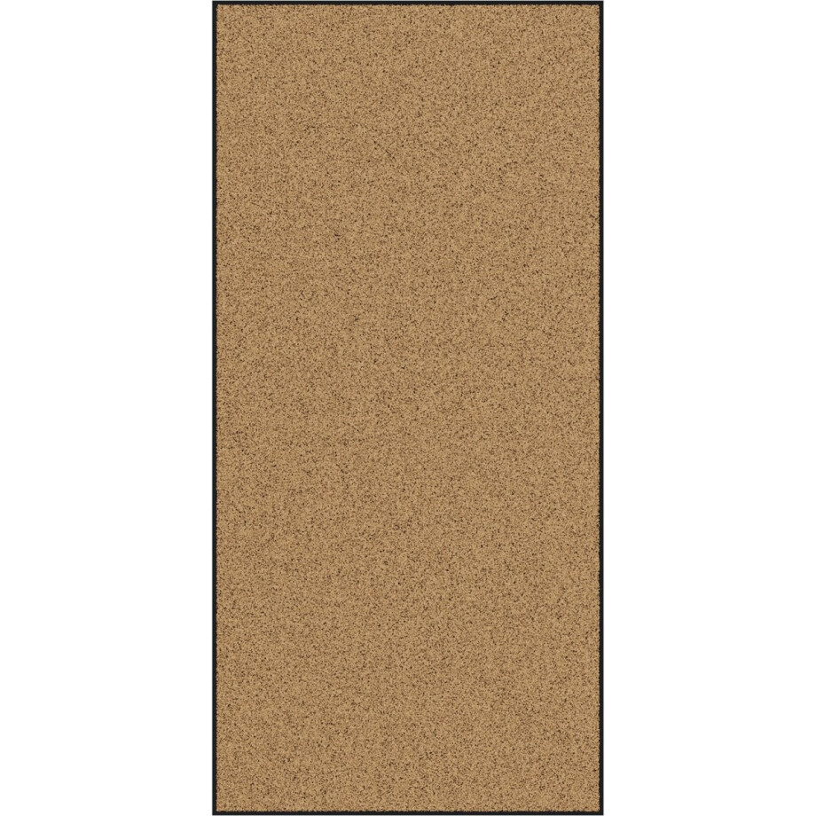 vidaXL - Deurmat - Anders - Crème - en - Zwart - 120 - x - 250 - cm - Polyamide - en - PVC afbeelding 1
