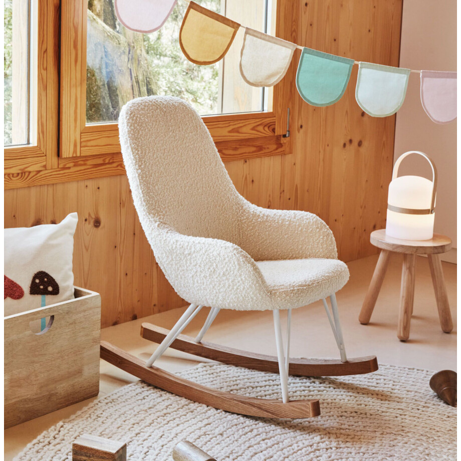 Kave Home Kinderschommelstoel 'Joey' Bouclé Kave Home Kinderschommelstoel 'Joey' Bouclé afbeelding 1