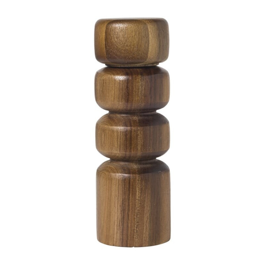 Peper- of zoutmolen - bruin - ø6x17.5 cm afbeelding 
