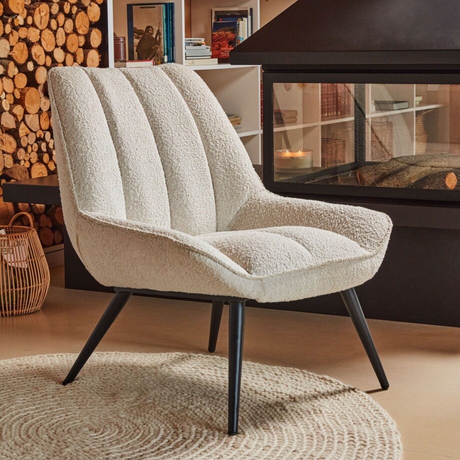 Kave Home Fauteuil 'Marlina' Bouclé Kave Home Fauteuil 'Marlina' Bouclé afbeelding 1