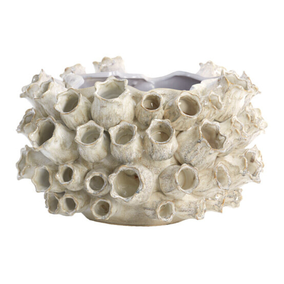 Light & Living Vaas 'Keiki' Keramiek, 23cm hoog, kleur Zand afbeelding 1