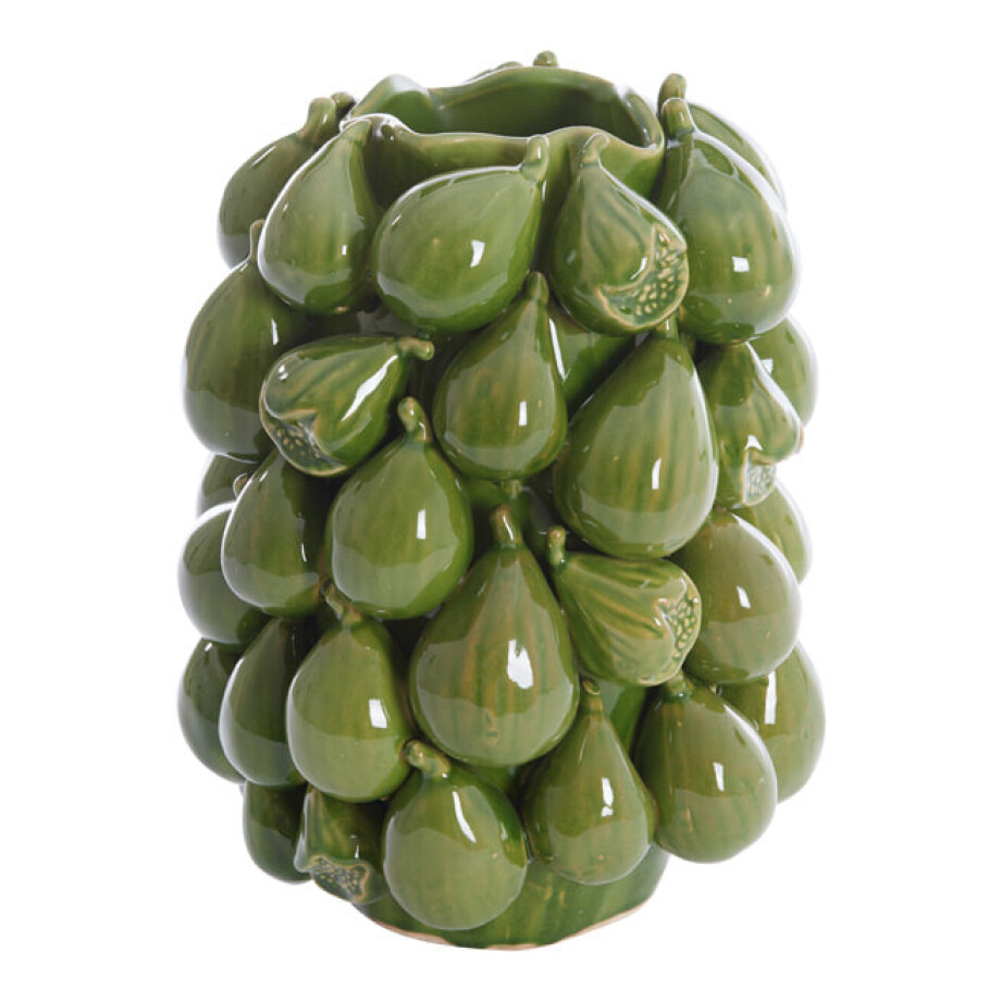 Light & Living Vaas 'Natalia' Keramiek, 33cm hoog, kleur Donkergroen Light & Living Vaas 'Natalia' Keramiek, 33cm hoog, kleur Donkergroen afbeelding 1