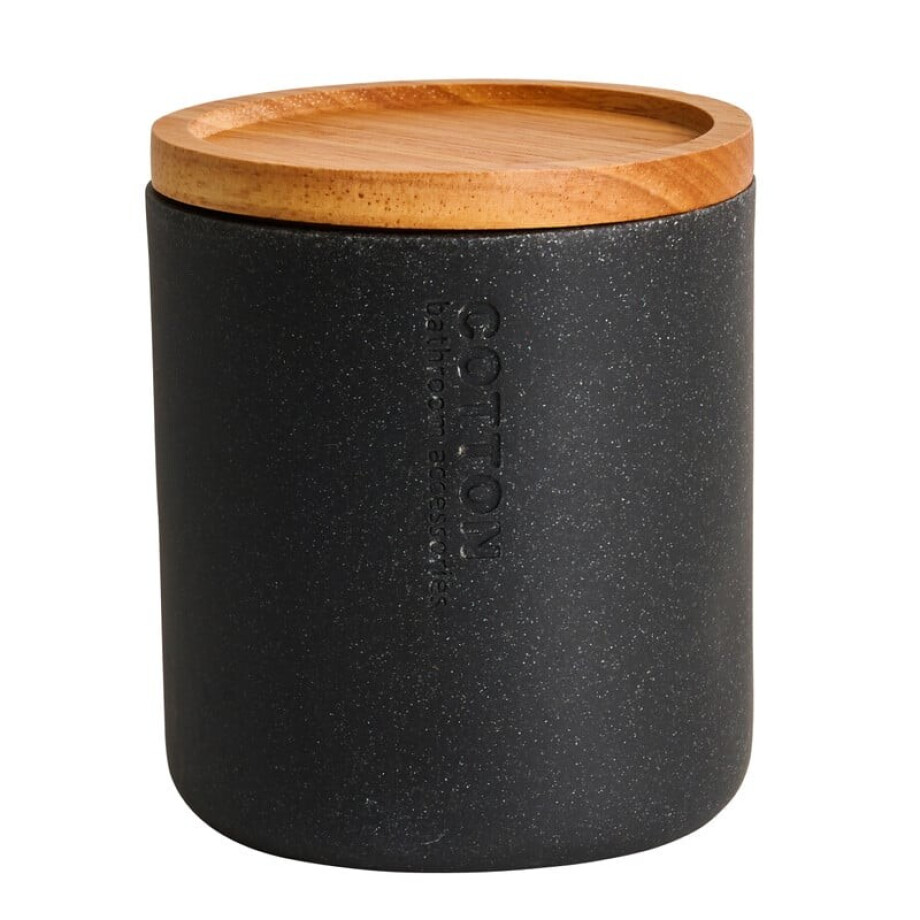 Voorraadpot nature - antraciet - ø10x11 cm afbeelding 