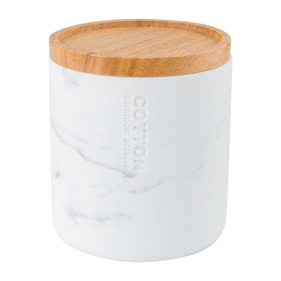 Voorraadpot marmer - wit - 11 cm hoog afbeelding 