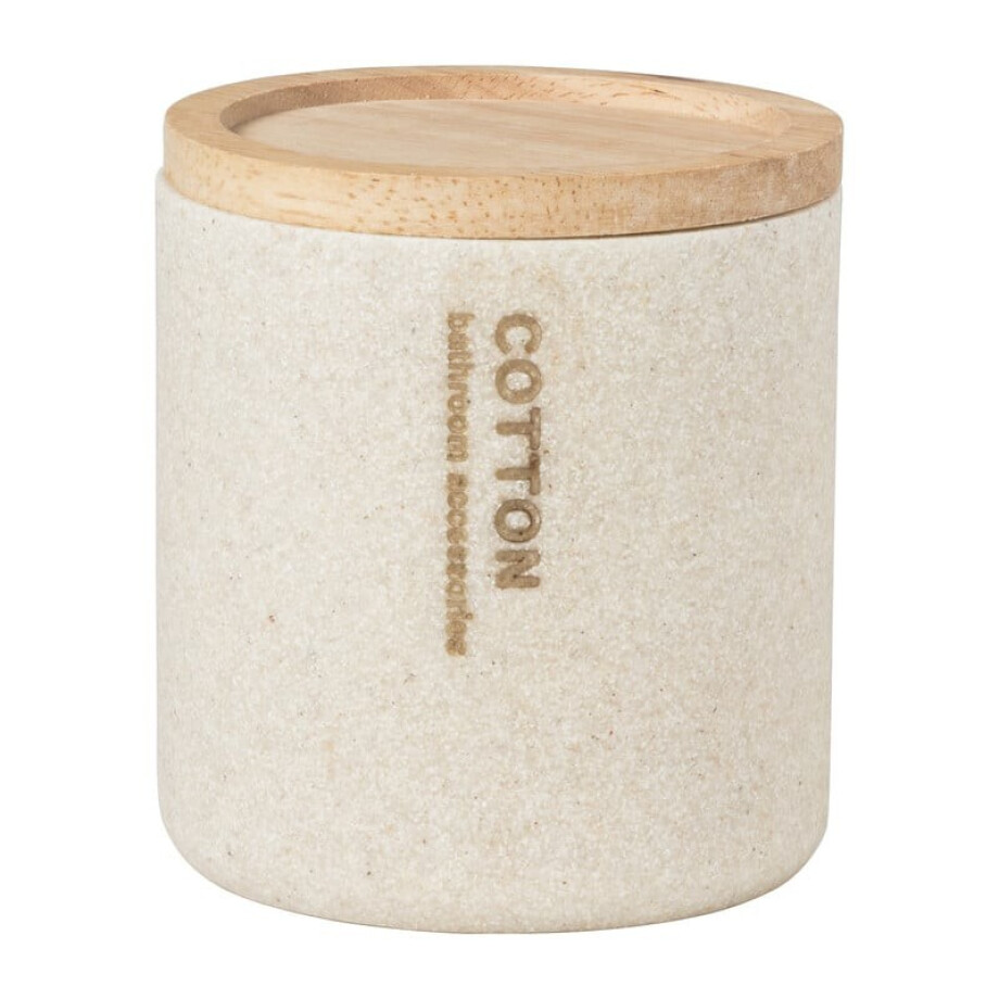 Voorraadpot sand - beige - ø9.8x11 cm afbeelding 