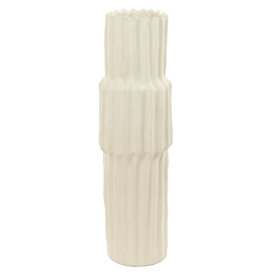 Light & Living Vaas 'Longa' Keramiek, 58cm, kleur Crème Light & Living Vaas 'Longa' Keramiek, 58cm, kleur Crème afbeelding 1