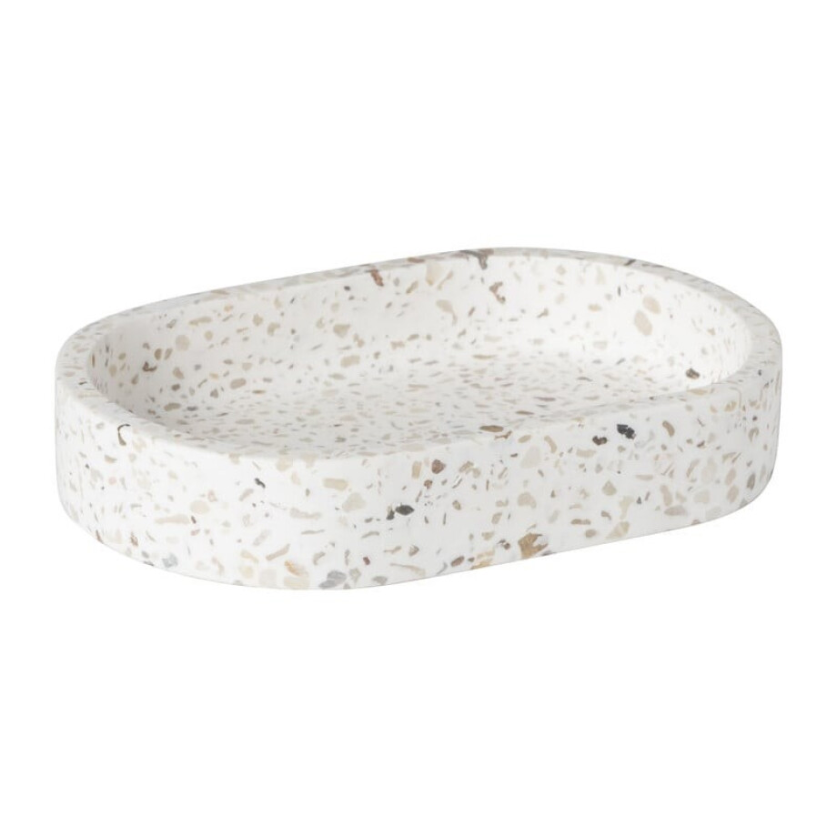 Zeepbakje Terrazzo - wit - 2x13x9 cm afbeelding 