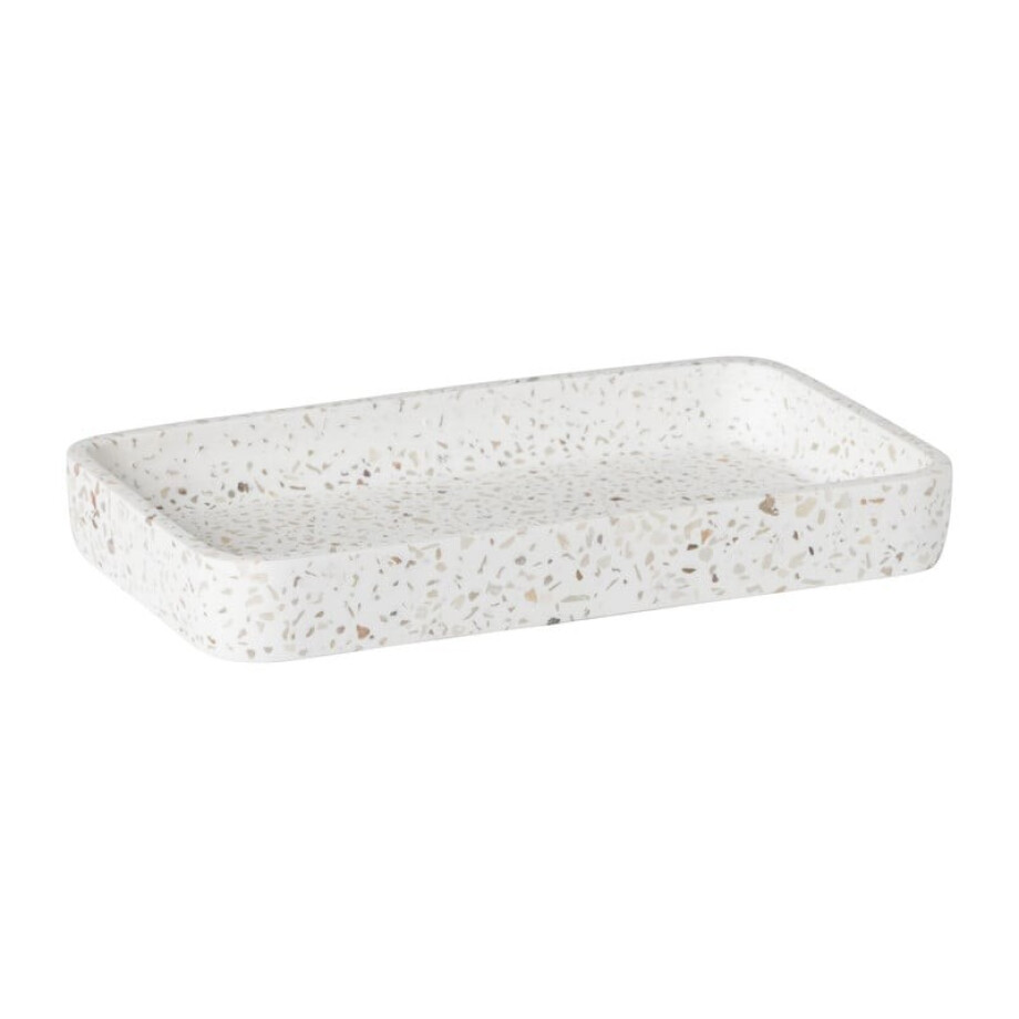 Badkamer plateau Terrazzo - wit - 2.5x19x11 cm afbeelding 