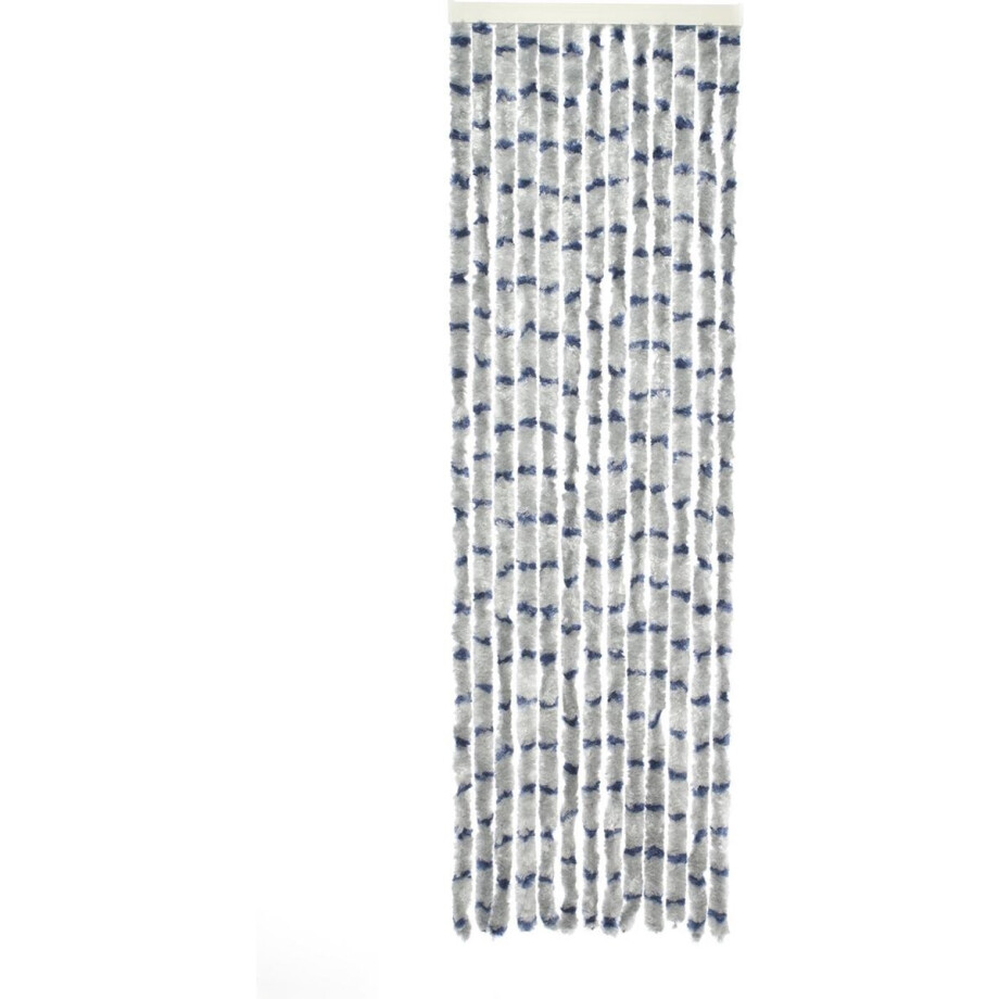 Travellife - Vliegengordijn - Chenille - Stripe - 185x56 - cm - grijs - en - blauw Travellife - Vliegengordijn - Chenille - Stripe - 185x56 - cm - grijs - en - blauw afbeelding 1