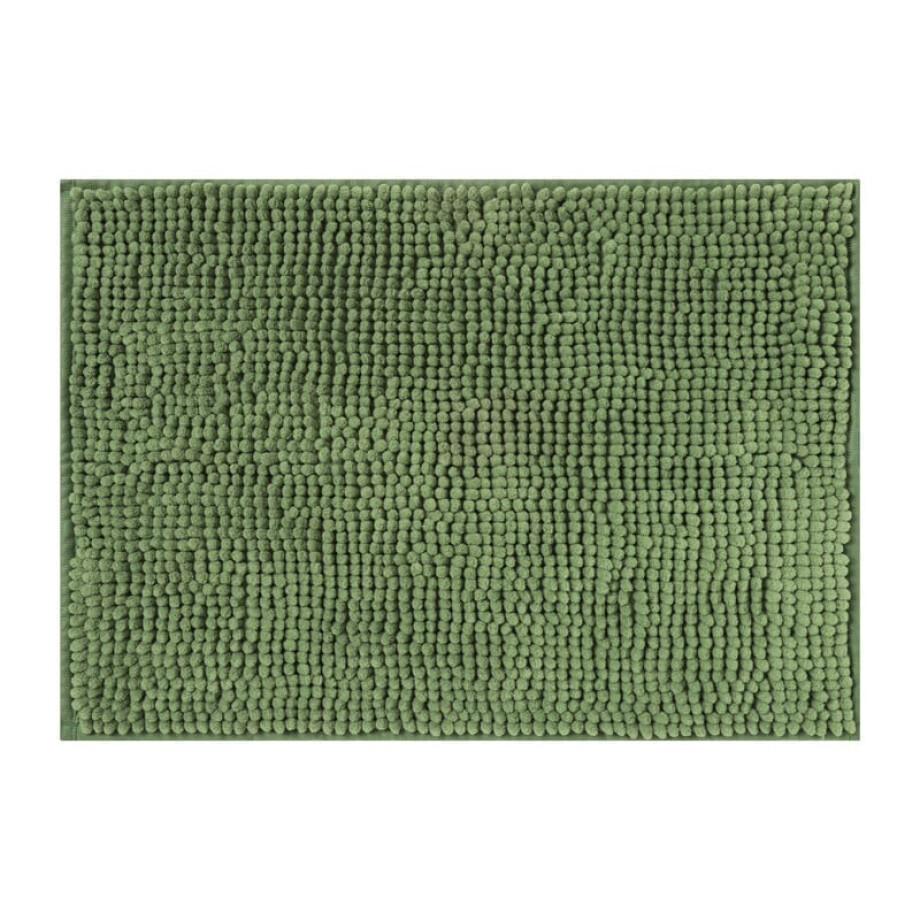 Badmat chenille - groen - 40x60 cm Badmat chenille - groen - 40x60 cm afbeelding