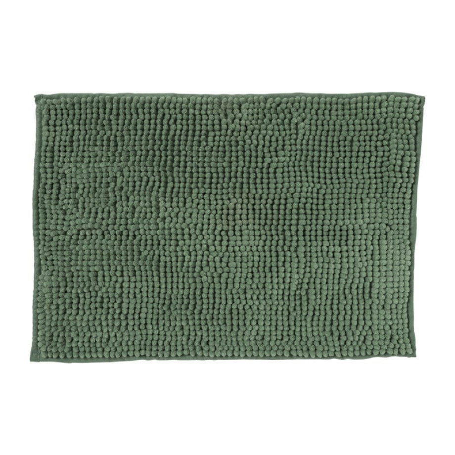 Badmat chenille - groen - 40x60 cm afbeelding 