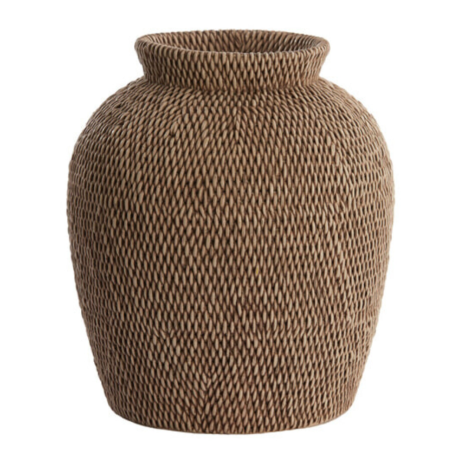 Light & Living Vaas 'Vendie' 28cm hoog, kleur Bruin Light & Living Vaas 'Vendie' 28cm hoog, kleur Bruin afbeelding 1