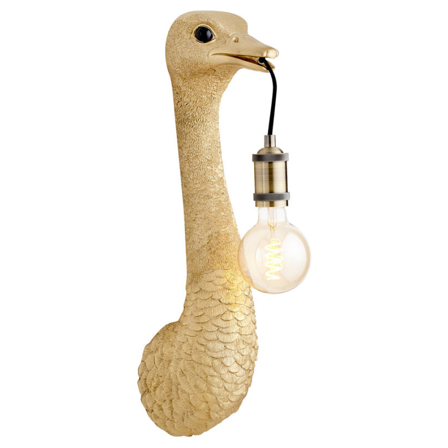 Light & Living Wandlamp 'Ostrich' 57cm, kleur Goud afbeelding 1