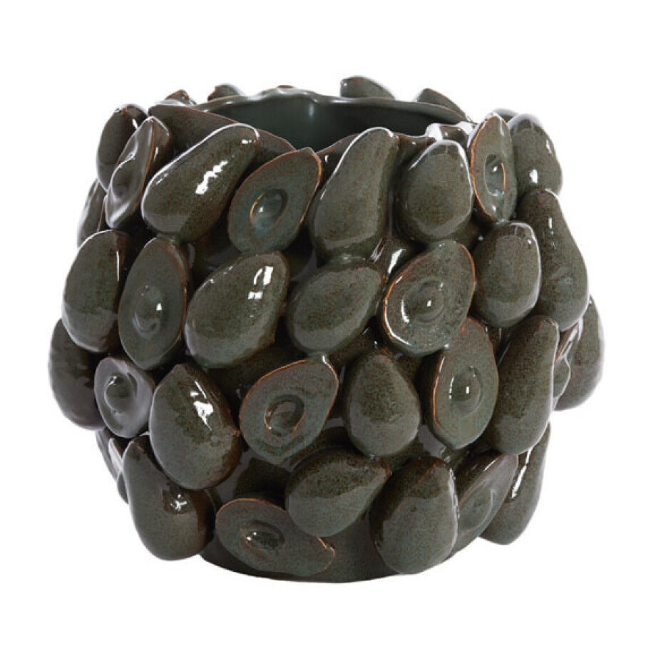 Light & Living Vaas 'Avocado' Keramiek, kleur Bruin Light & Living Vaas 'Avocado' Keramiek, kleur Bruin afbeelding 1