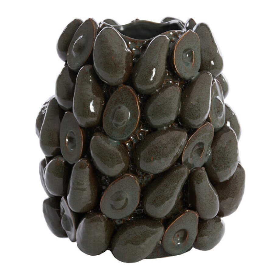 Light & Living Vaas 'Avocado' Keramiek, 38cm, kleur Bruin Light & Living Vaas 'Avocado' Keramiek, 38cm, kleur Bruin afbeelding 1