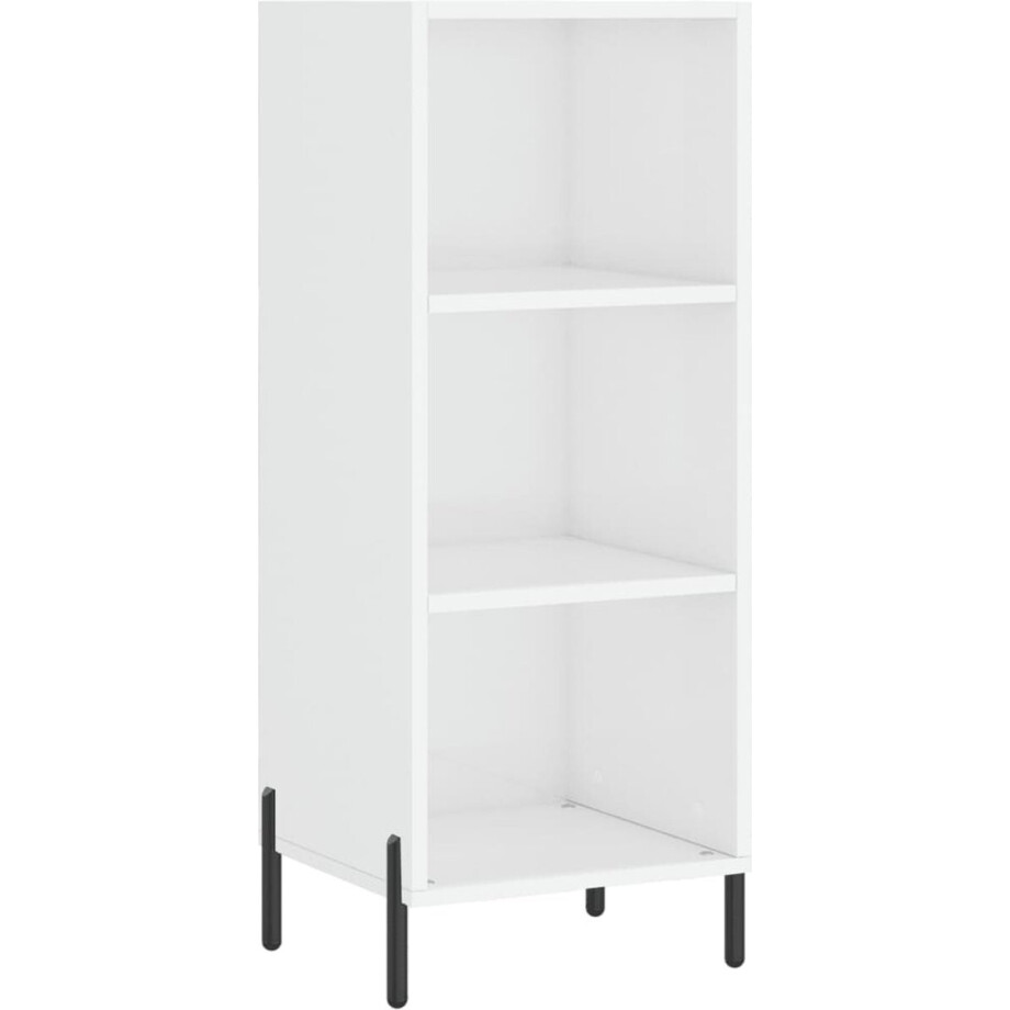 vidaXL - Dressoir - 34,5x32,5x90 - cm - bewerkt - hout - hoogglans - wit afbeelding 1