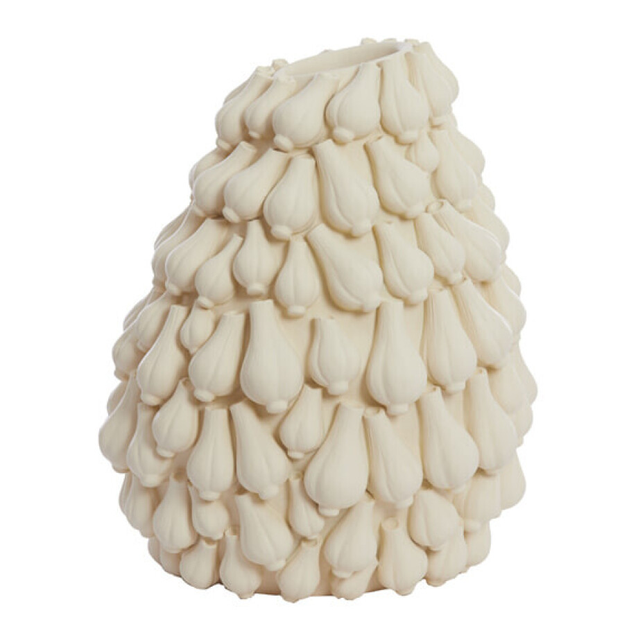 Light & Living Vaas 'Garlic' 47cm, kleur Crème afbeelding 1