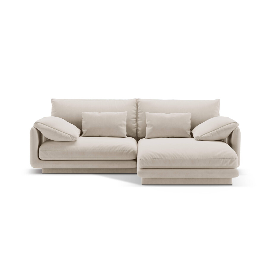 3-zits hoekbank Torino rechts velvet | Micadoni afbeelding 1