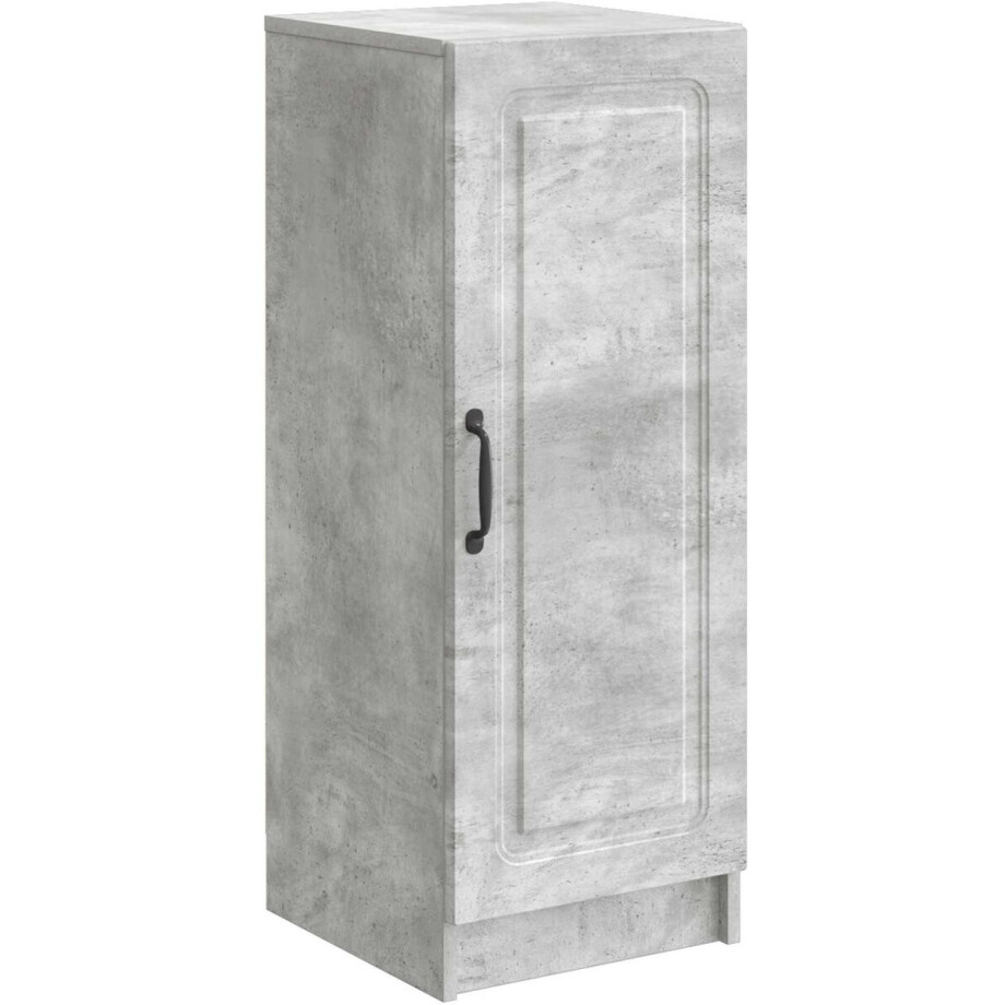 vidaXL - Dressoir - Betongrijs - 33 - x - 34,5 - x - 87 - cm - Bewerkt - hout afbeelding 1