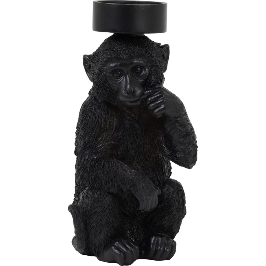 Light & Living - Kandelaar MONKEY - 16.5x15x32cm - Zwart afbeelding 1