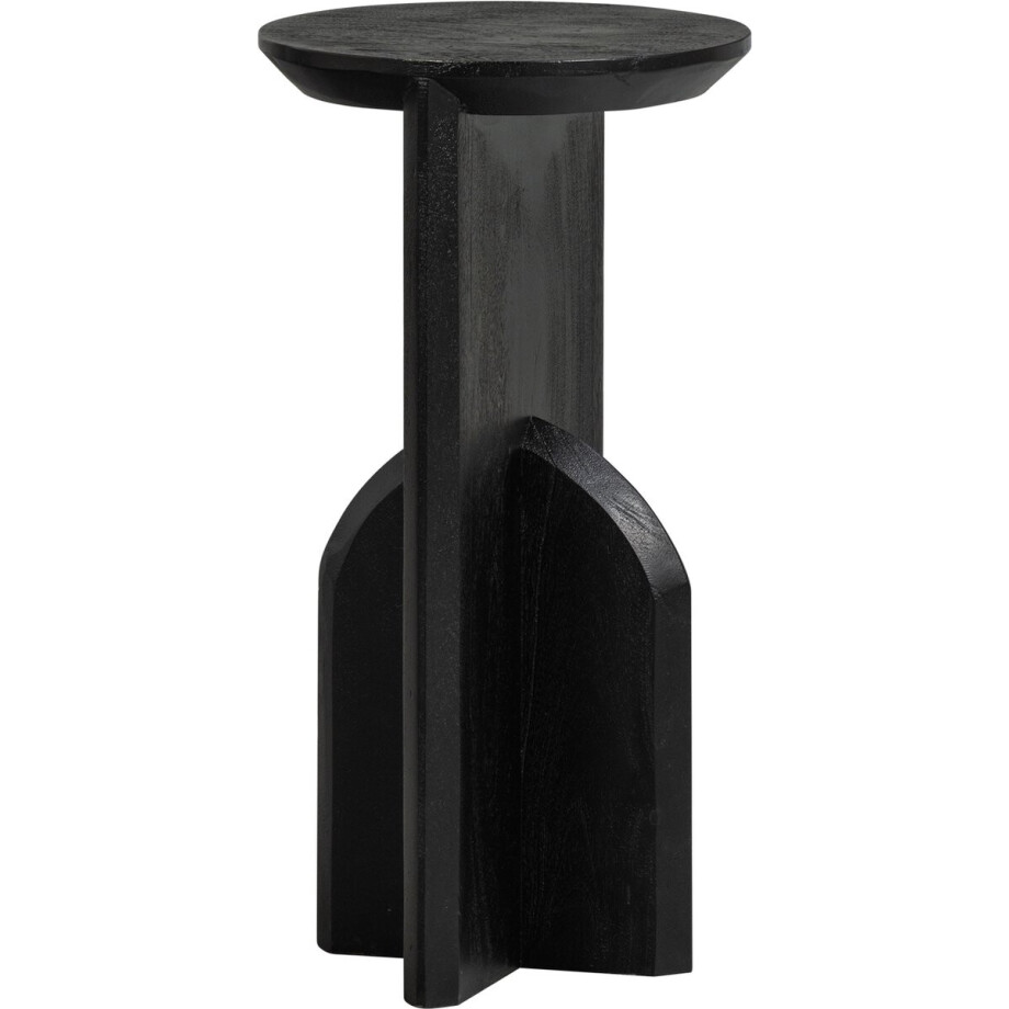 WOOOD smalle bijzettafel Kioni - Acacia Hout - Zwart - 58x30x30 cm WOOOD smalle bijzettafel Kioni - Acacia Hout - Zwart - 58x30x30 cm afbeelding 1