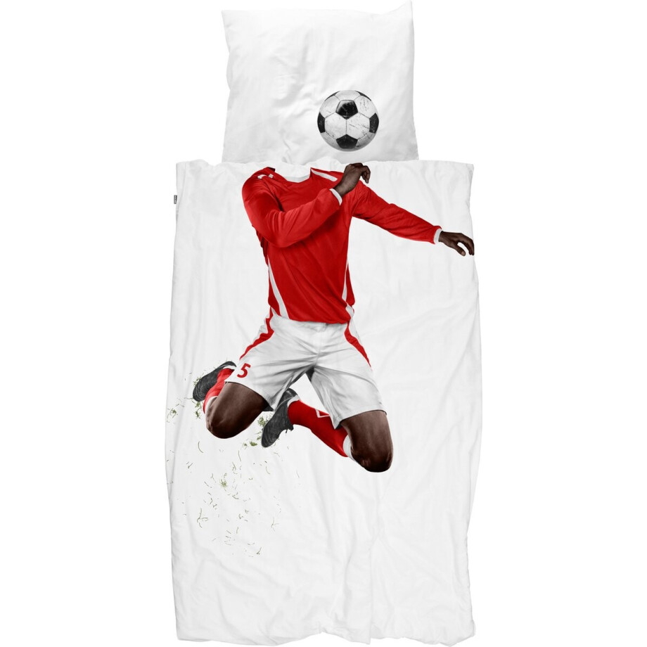 Snurk Soccer Champ dekbedovertrek rood donker 140 x 220 cm afbeelding 1