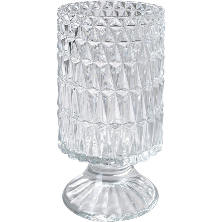 Clayre & Eef Vaas Ø 10x18 cm Transparant Glas afbeelding 1