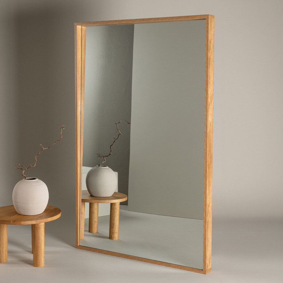 Nohr Brede Houten Spiegel 'Santosh' 196 x 125cm afbeelding 1