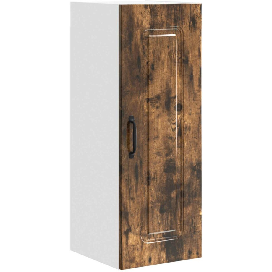 vidaXL - Keuken - Kast - Kalmar - Rook - Eiken - 30 - x - 31 - x - 80 - cm - Bewerkt - hout afbeelding 1