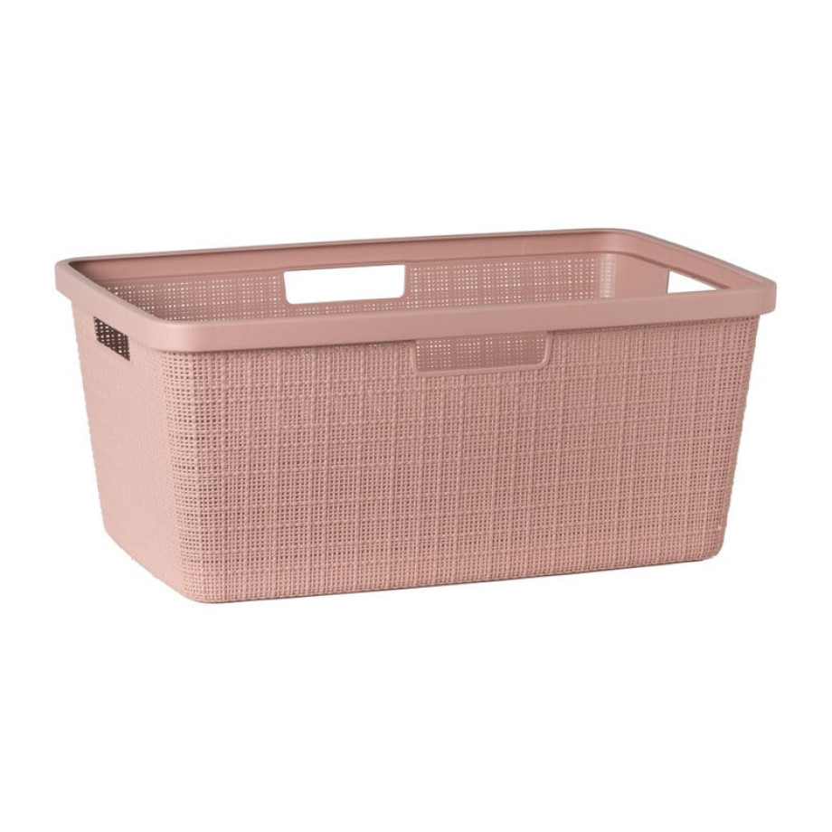 Curver jute wasmand - 46 liter - roze afbeelding 