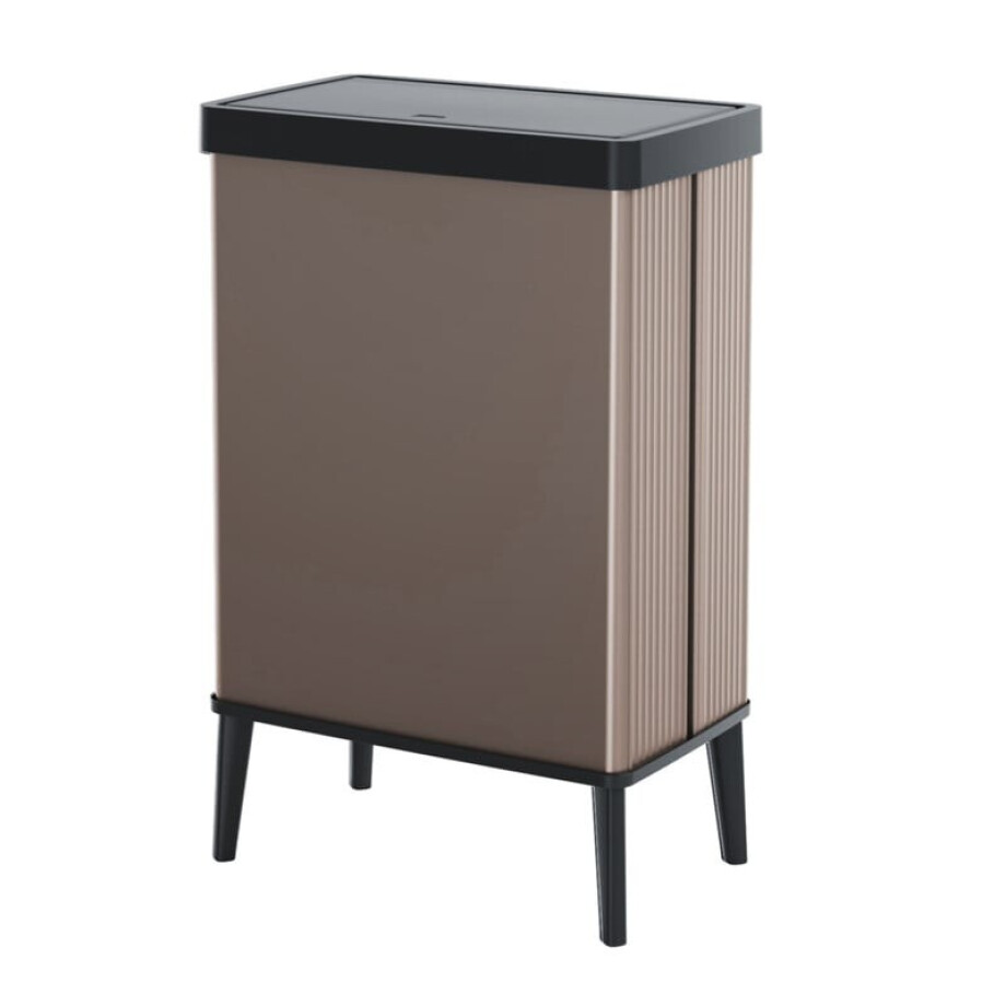 Curver prullenbak Verto - rosékleurig/zwart - 54 liter afbeelding 