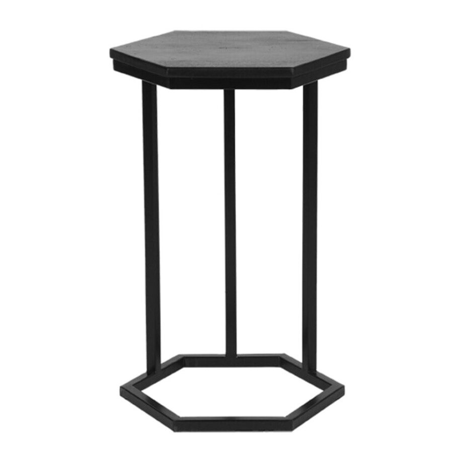 LABEL51 Bijzettafel 'Slide' Zwart Mangohout, 40cm afbeelding 1