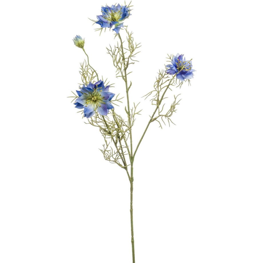 Emerald - Kunstbloem Juffertje-in-het-groen 73cm blauw - Kunstplant voor binnen Emerald - Kunstbloem Juffertje-in-het-groen 73cm blauw - Kunstplant voor binnen afbeelding 1