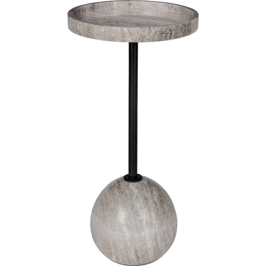 Zuiver Cocktail Bijzettafel Rond 25 cm Marmer - Grijs afbeelding 1