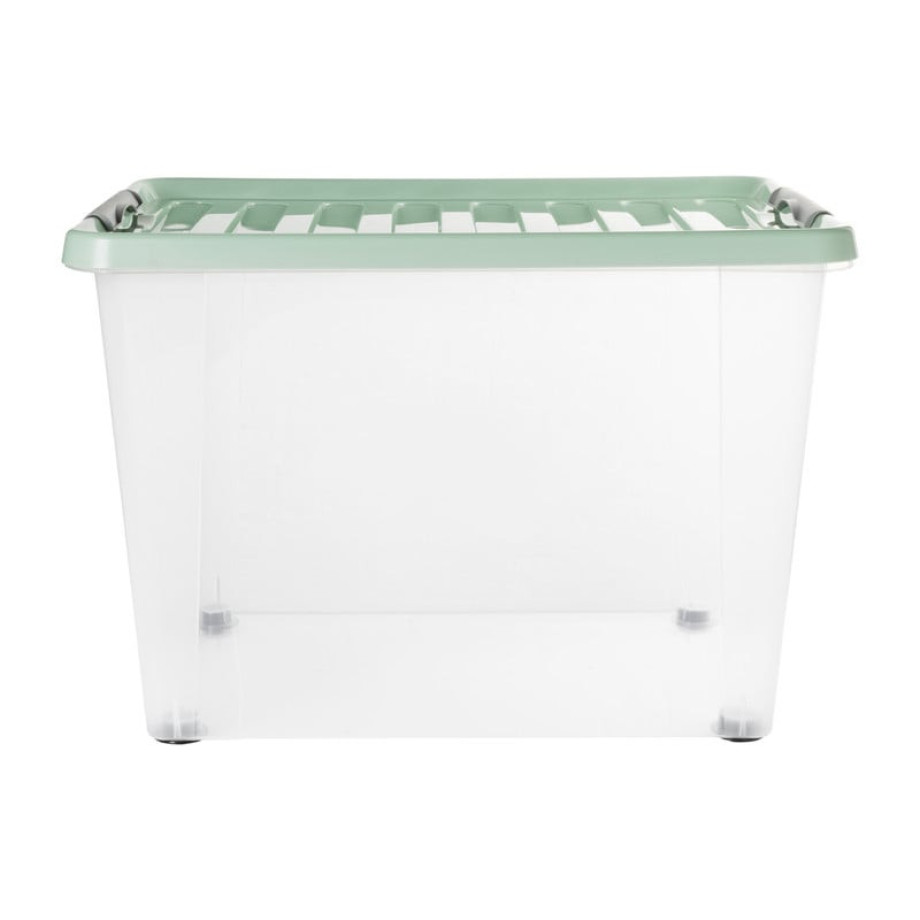 Clipbox - 45 liter - transparant/groen - 36.5x52x35 cm afbeelding 